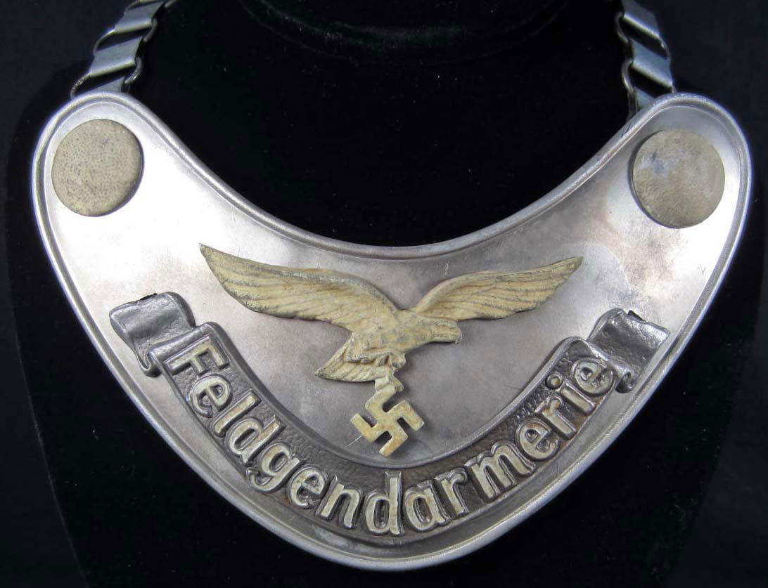 GERMAN NAZI LUFTWAFFE FIELDGENDARMERIE GORGET