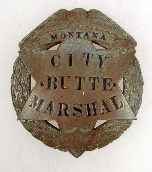 BUTTE MONTANA CITY MARSHALL BADGE