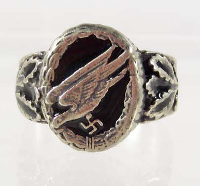 STERLING SILVER GERMAN NAZI LUFTWAFFE PARATROOPER 