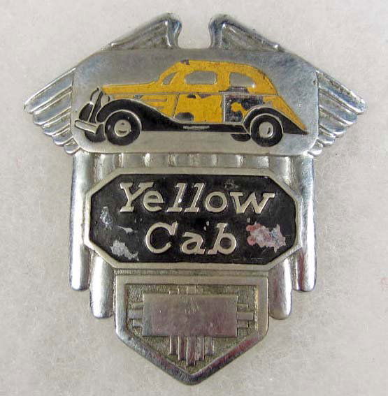 VINTAGE CHICAGO YELLOW CAB CAP BADGE