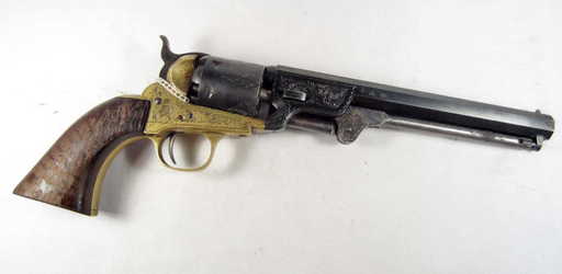 81 italian made 1851 colt navy black powder revolver p
