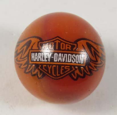 GLASS HARLEY DAVIDSON WINGS LOGO MARBLE