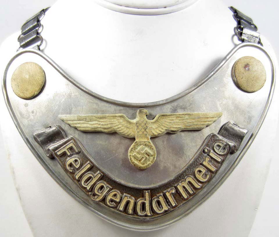 GERMAN NAZI FELDGENDARMERIE GORGET W/ CHAIN