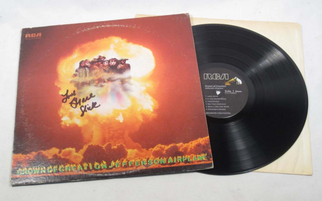 GRACE SLICK AUTOGRAPHED JEFFERSON AIRPLANE RECORD A