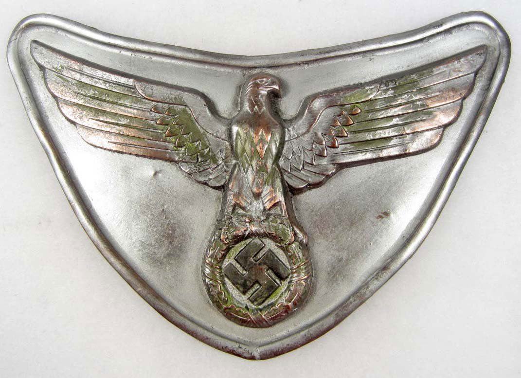 GERMAN NAZI GORGET W/ BLACK FELT BACKING