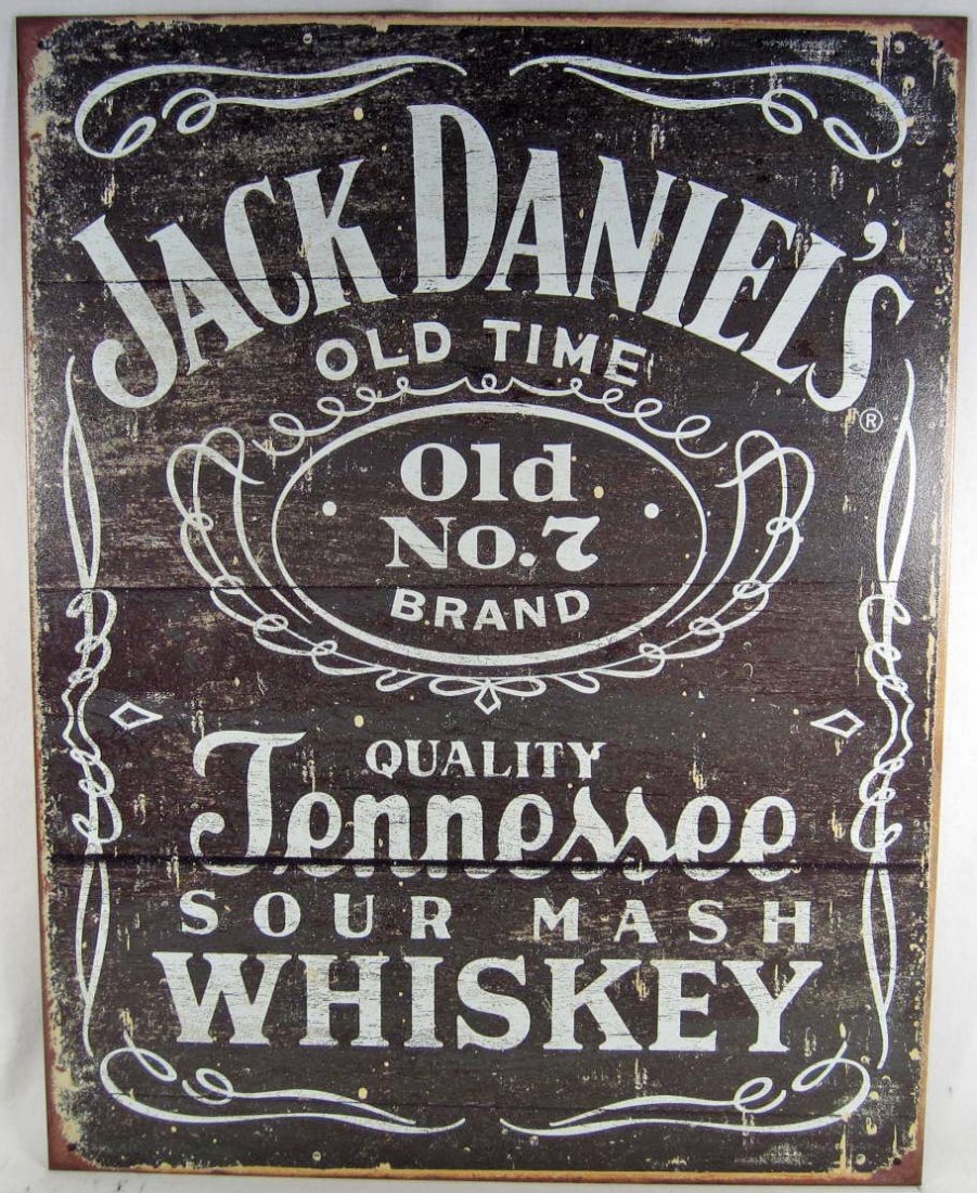 1524 - METAL ADVERTISING SIGN - JACK DANIELS - 12.