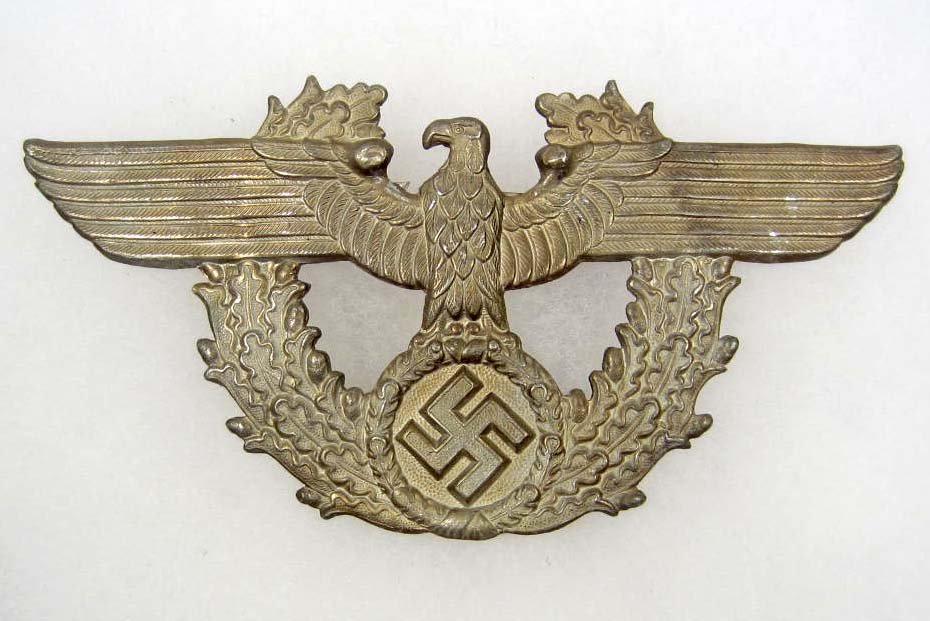 GERMAN NAZI POLICE HAT BADGE