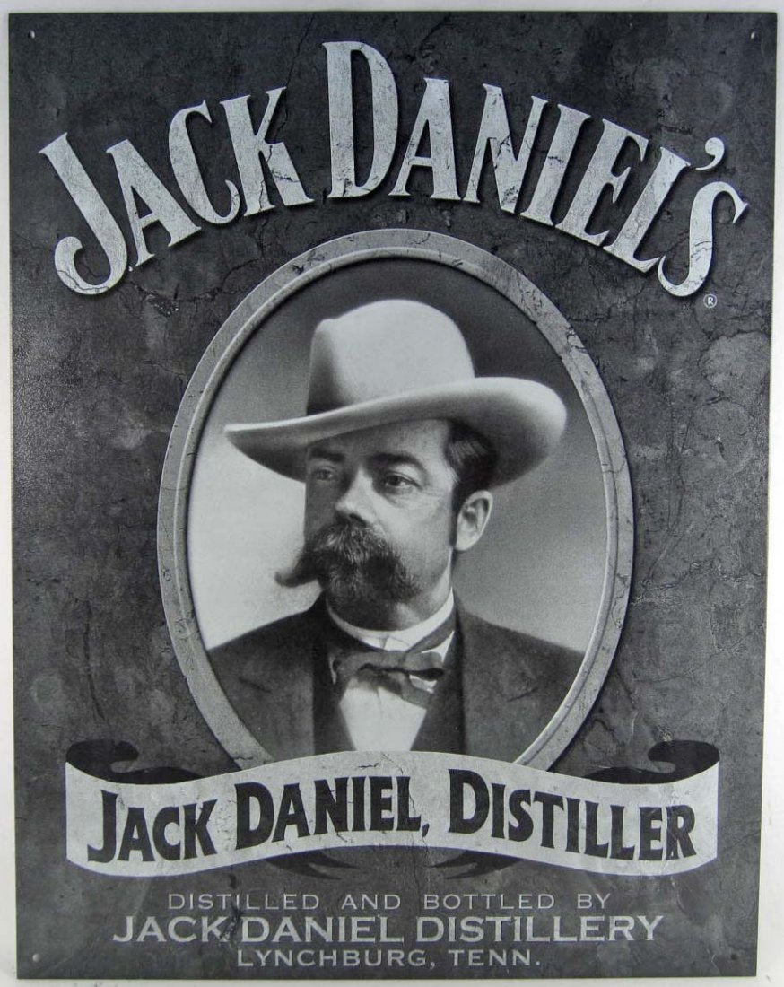 1674 - METAL ADVERTISING SIGN - JACK DANIELS DISTI