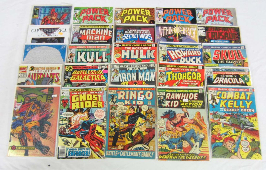 LOT OF APPROX. 25 VINTAGE MARVEL COMIC BOOKS: Incl., Combat Kelly, Rawhide Kid, The Ringo Kid, Ghost Rider, More!