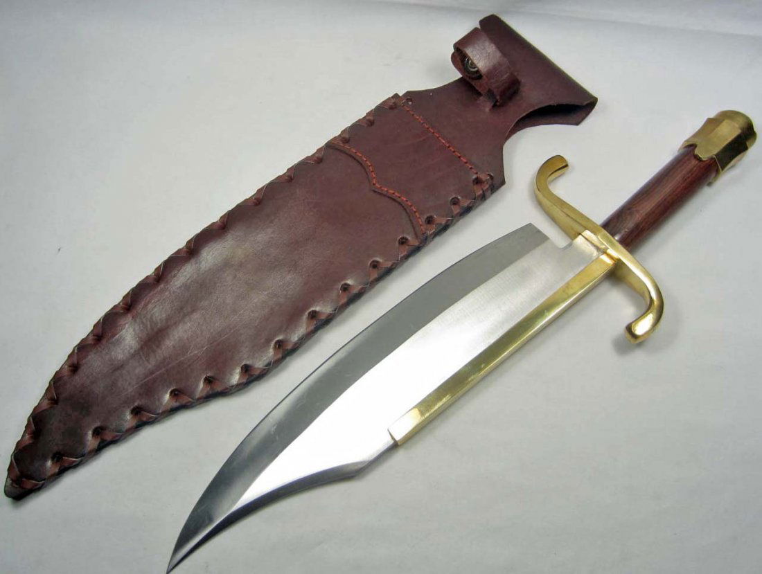106 LARGE TEXAS BOWIE KNIFE W/ SHEATH Dec 30, 2012 Pioneer Auction