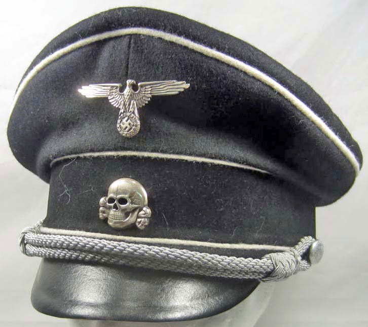 GERMAN NAZI VISOR CAP: Inside is marked Sikzen Hute-Mutzen 59