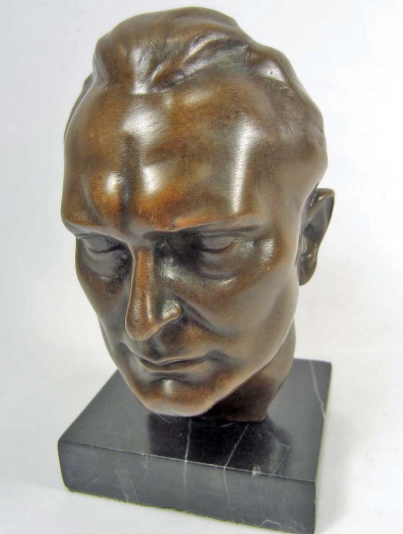 GERMAN NAZI LUFTWAFFE REICHSMARSHAL HERMAN GORING : Approx. 6 1/2" tall by 2 7/8" wide by 3 3/8" deep. Solid bronze construction mounted on a black marble base. Very fine detail