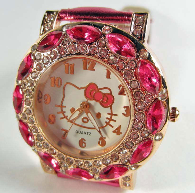 4281 - HELLO KITTY PINK WRISTWATCH
