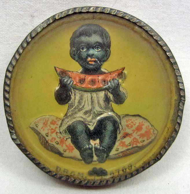 EARLY BLACK AMERICANA DEXTERITY GAME - BABY EATING WATE: EARLY BLACK AMERICANA DEXTERITY GAME - BABY EATING WATERMELON - MARKED DRGM