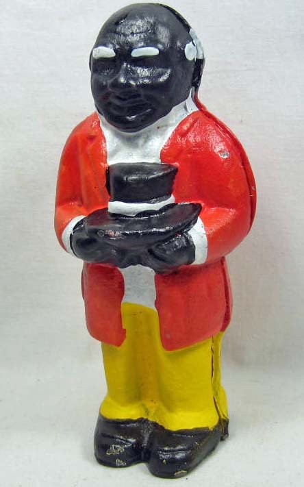 CAST IRON BLACK AMERICANA UNCLE MOSES BANK - 5.25" TALL: CAST IRON BLACK AMERICANA UNCLE MOSES BANK - 5.25" TALL