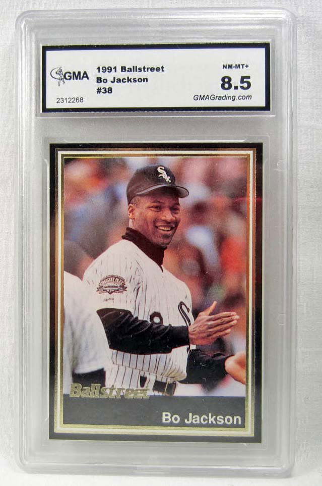 1991 BALLSTREET BO JACKSON #38 BASEBALL CARD - GMA NM-M: 1991 BALLSTREET BO JACKSON #38 BASEBALL CARD - GMA NM-MT+ 8.5