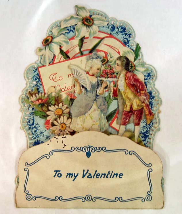 EARLY GERMAN DIE CUT MECHANICAL, STAND UP, FOLD OUT VAL: EARLY GERMAN DIE CUT MECHANICAL, STAND UP, FOLD OUT VALENTINE CARD