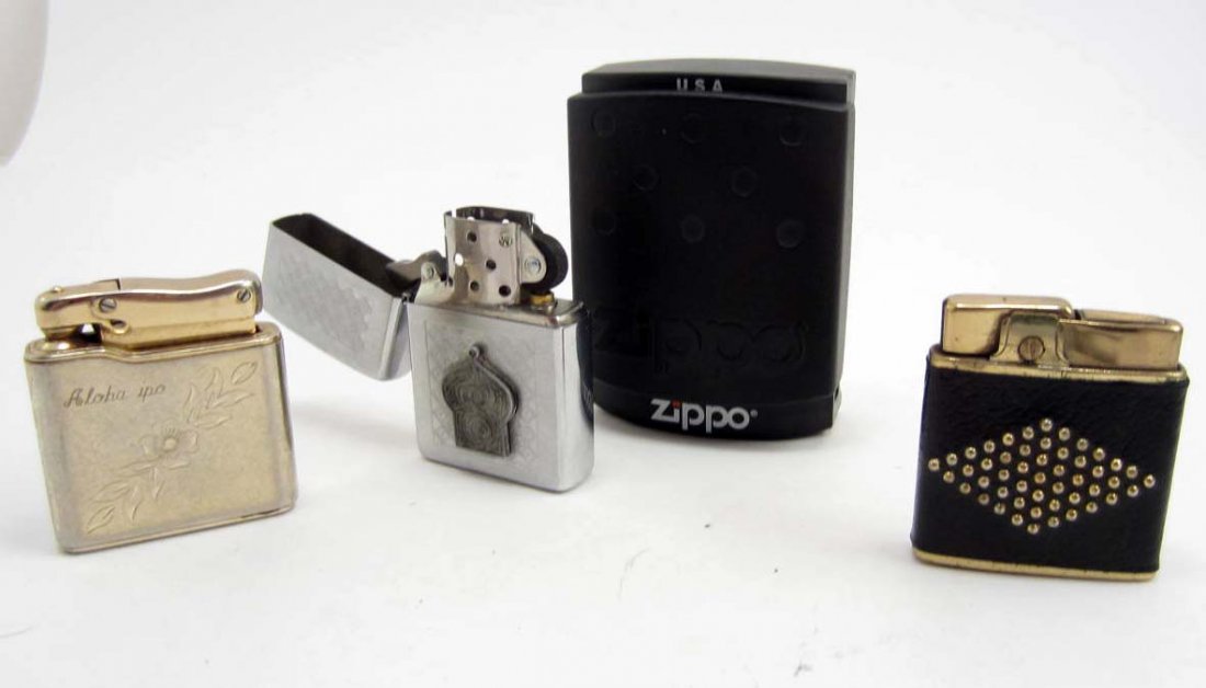 LOT OF 3 VINTAGE LIGHTERS - ZIPPO, PRINCE GARDNER &