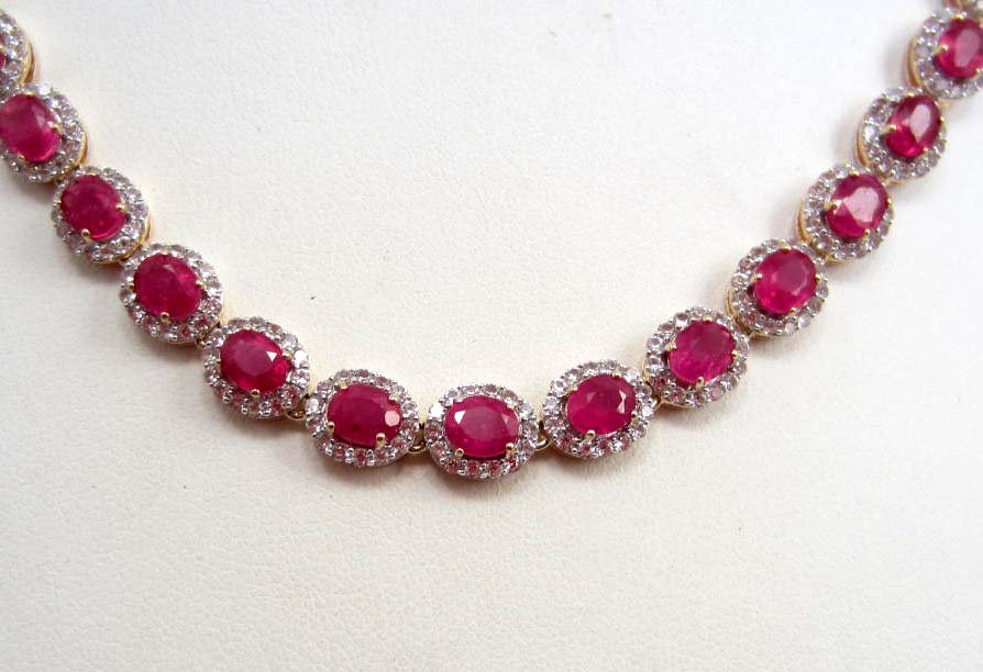 YELLOW & WHITE GOLD OVER STERLING SILVER RUBY &: Comes with Appraisal of $17,322.00