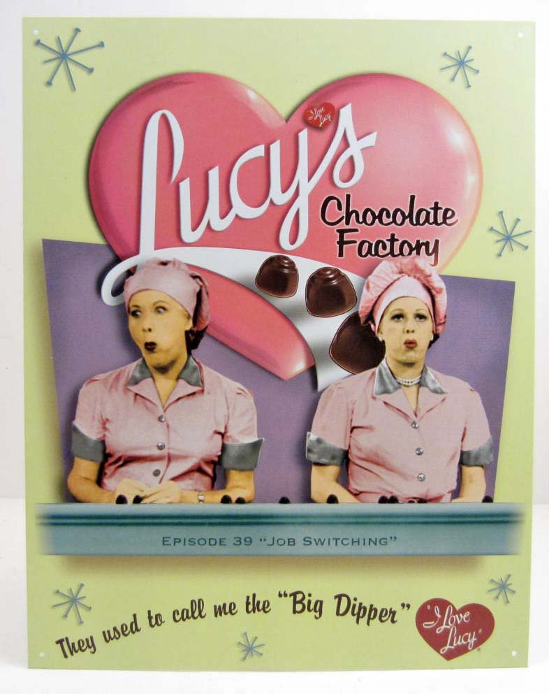 5375 - I LOVE LUCY METAL SIGN - 12.5" X 16"