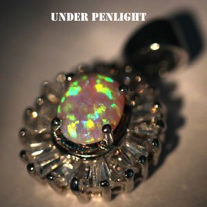 5448 - WHITE GOLD OVER STERLING SILVER MULTI COLORED