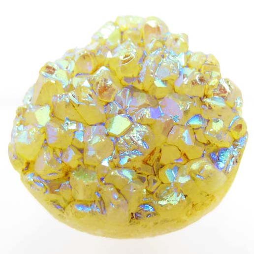 5615 - 36.00 CT. YELLOW TITANIUM DRUZY CABOCHON