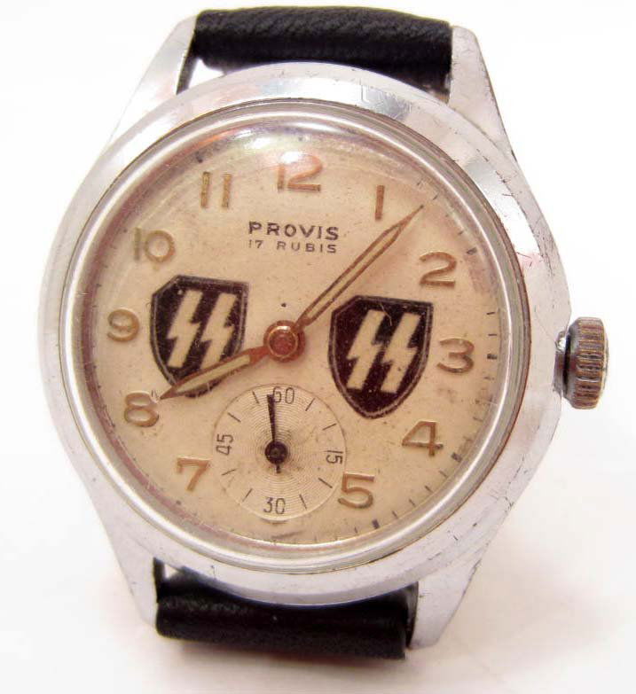 GERMAN NAZI SS 17 RUBIS WRIST WATCH: N/A