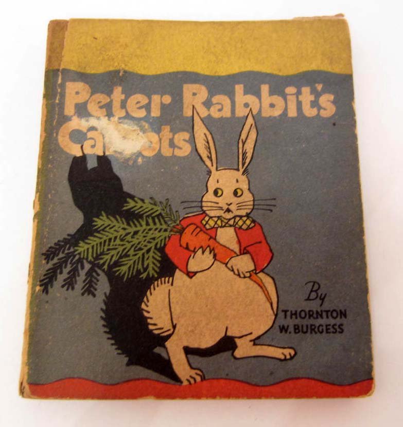 1933 "PETER RABBIT'S CARROTS" MINIATURE BOOK BY: 1933 "PETER RABBIT'S CARROTS" MINIATURE BOOK BY THORNTON BURGESS