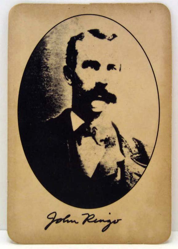 13085 - WILD WEST PHOTO PRINT OF JOHN RINGO: Approx. 2.75" by 4.25"