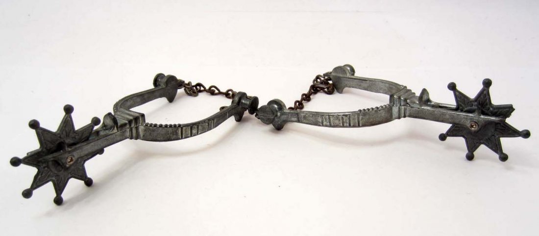 PAIR OF C. 1950'S VINTAGE METAL CHILD'S COWBOY SPURS: PAIR OF C. 1950'S VINTAGE METAL CHILD'S COWBOY SPURS