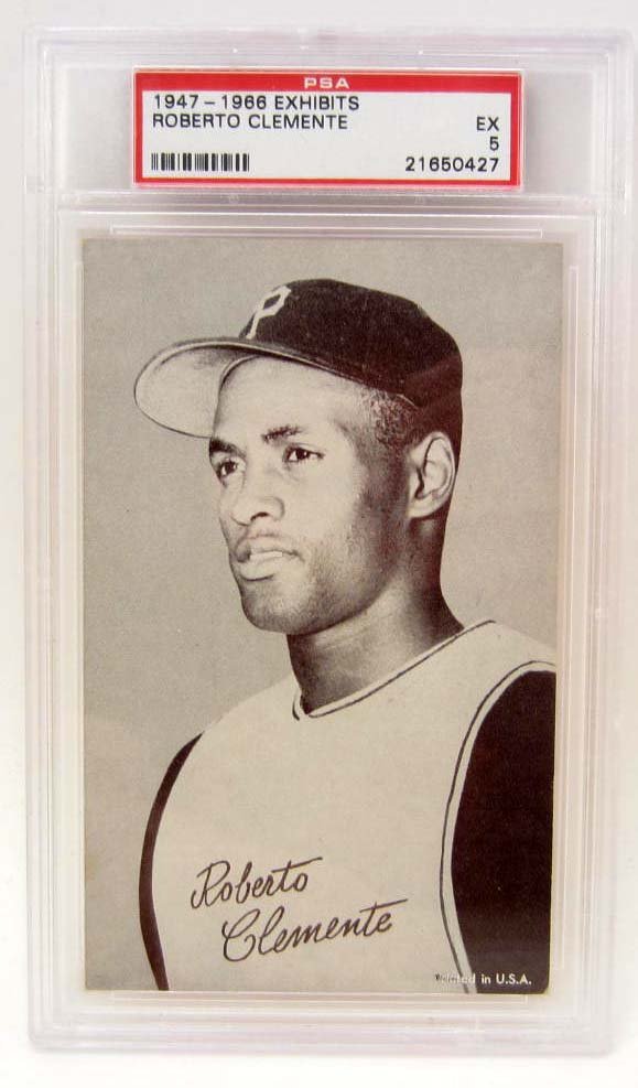 1947-1966 EXHIBITS ROBERTO CLEMENTE BASEBALL CARD - PSA