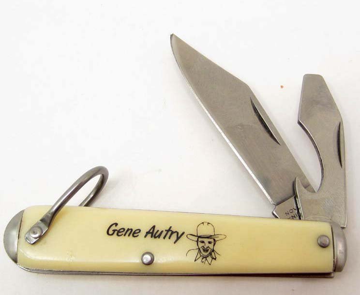 6914 - NOVELTY CUTLERY GENE AUTRY KNIFE APPROX. 3"