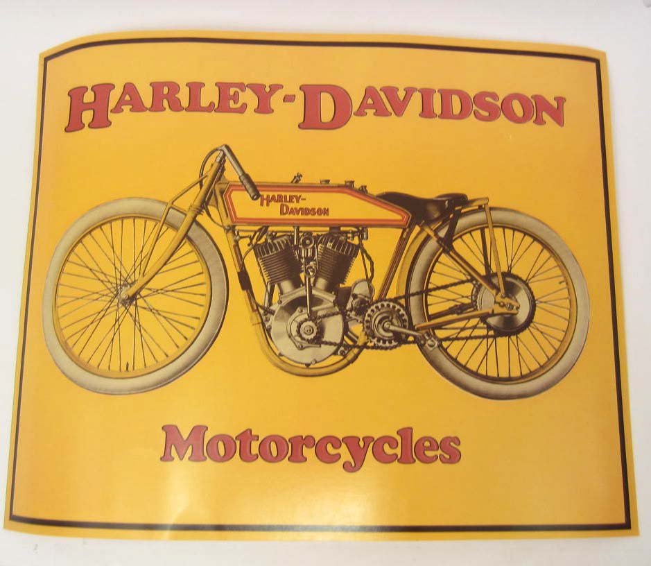 14690 - HARLEY DAVIDSON MOTORCYCLES SINGLE BIKE SIGN: approx : 14 x 11