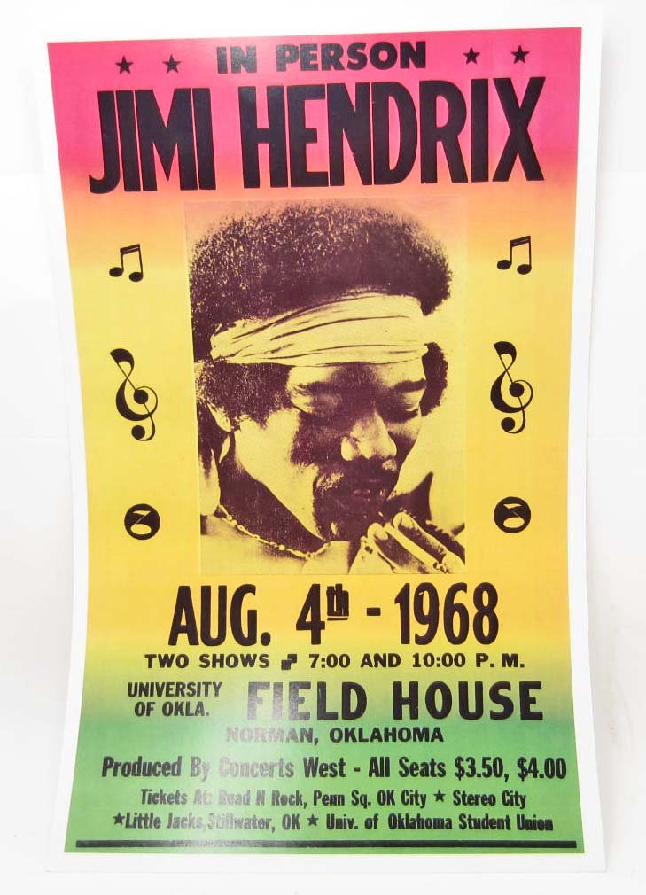 7710 - JIMI HENDRIX CONCERT POSTER PRINT