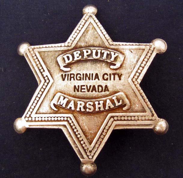 7525 - VIRGINIA CITY NEVADA DEPUTY MARSHALL METAL BADGE