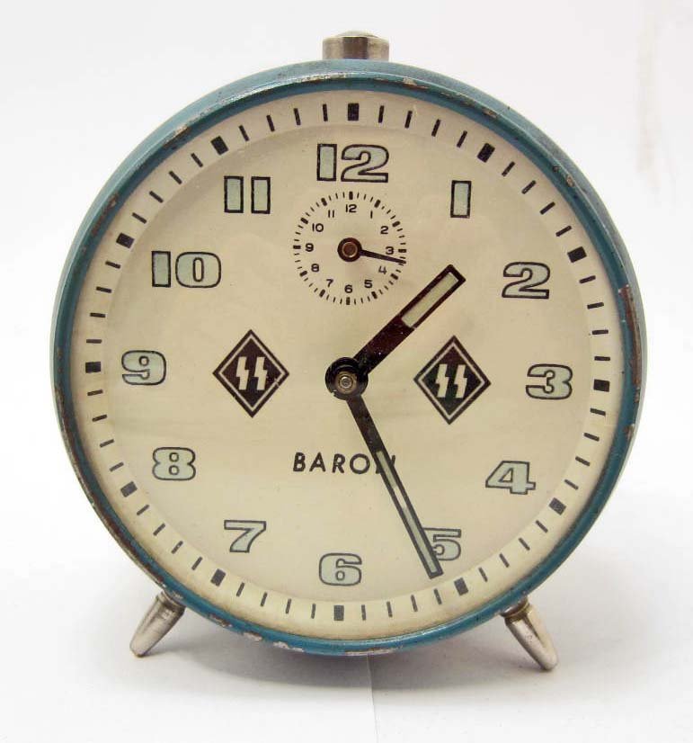 GERMAN NAZI BARON SS ALARM CLOCK Nov 17, 2013 Pioneer Auction