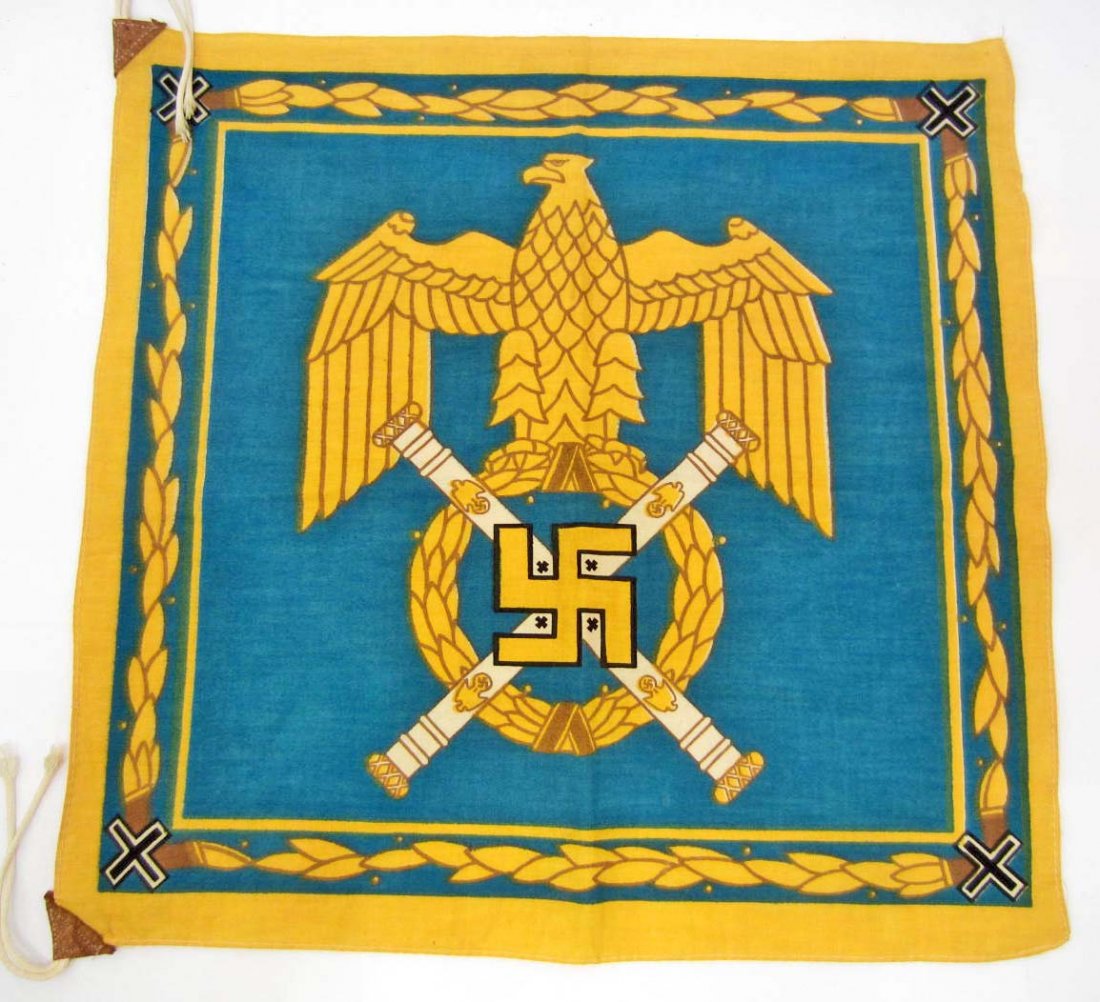GERMAN NAZI FLAG - POSS. CAR FLAG: Double sided. Approx. 17" by 16"