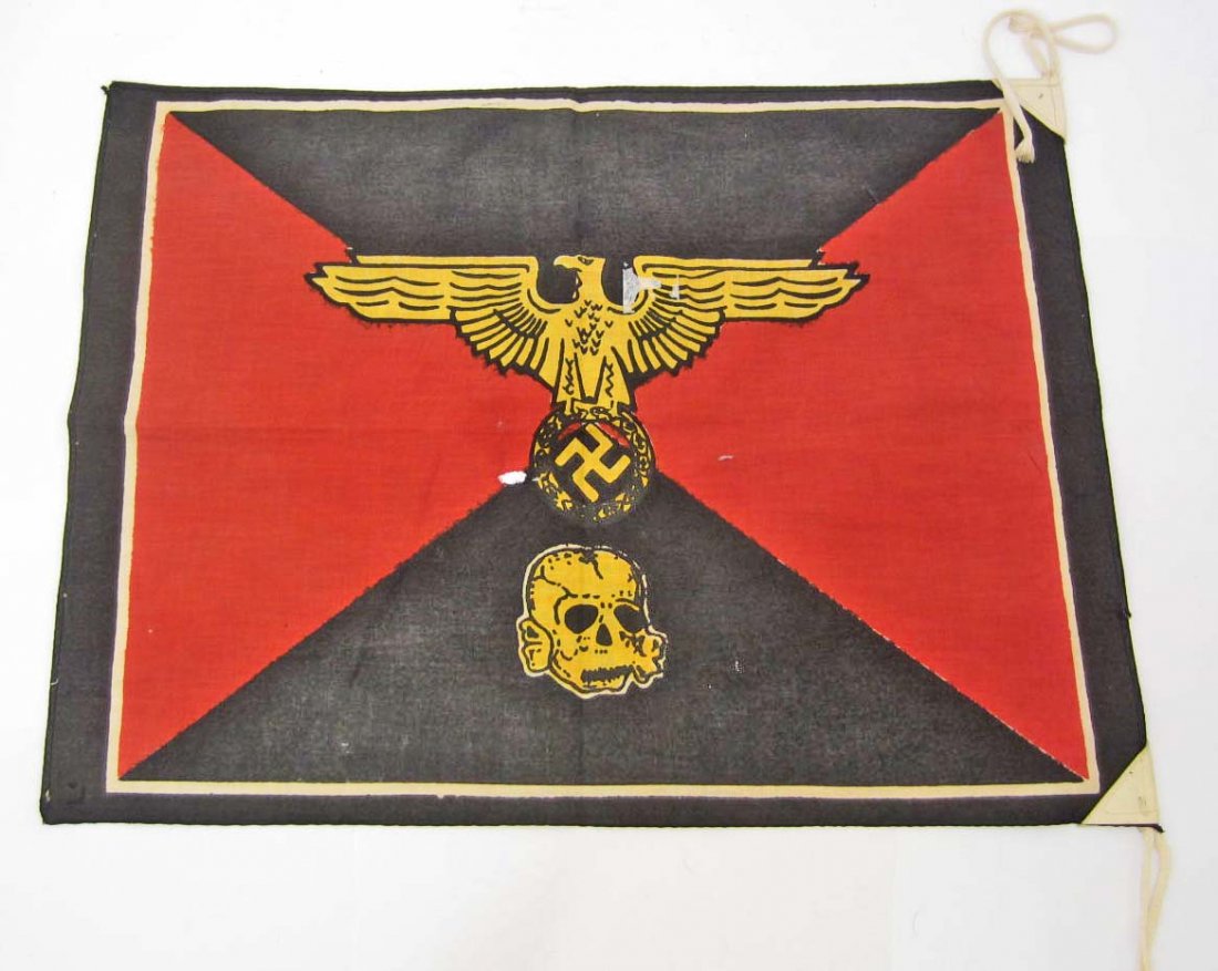 GERMAN NAZI FLAG - POSS. CAR FLAG: Double Sided. Approx. 18" by 13.5"