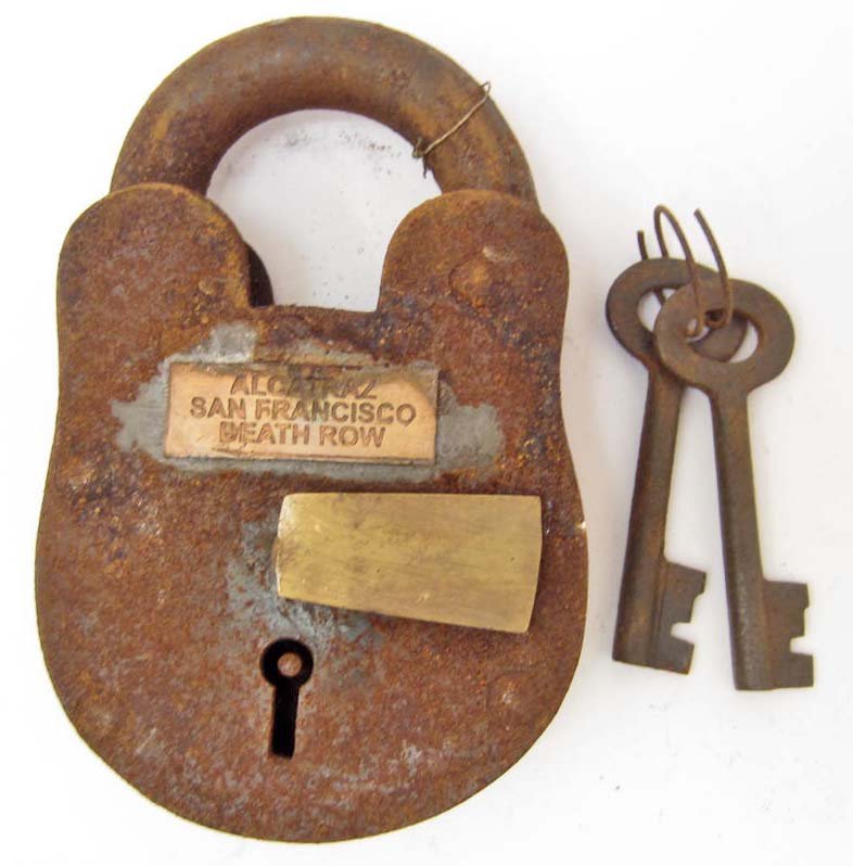 CAST IRON PADLOCK W/ WESTERN ATLANTIC RALROAD TAG &