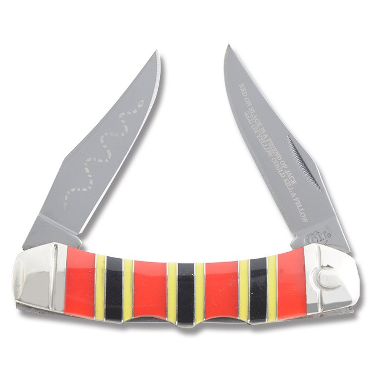 COLT CORAL SNAKE SERIES DOUBLE LOCKBACK KNIFE: Approx. 3.25" long closed. Double independent lockbacks.