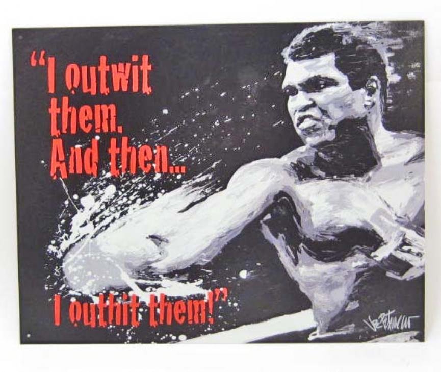 MUHAMMAD ALI METAL SIGN: n/a