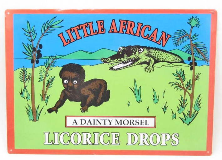 BLACK AMERICANA LITTLE AFRICAN LICORICE METAL SIGN Mar 02, 2014