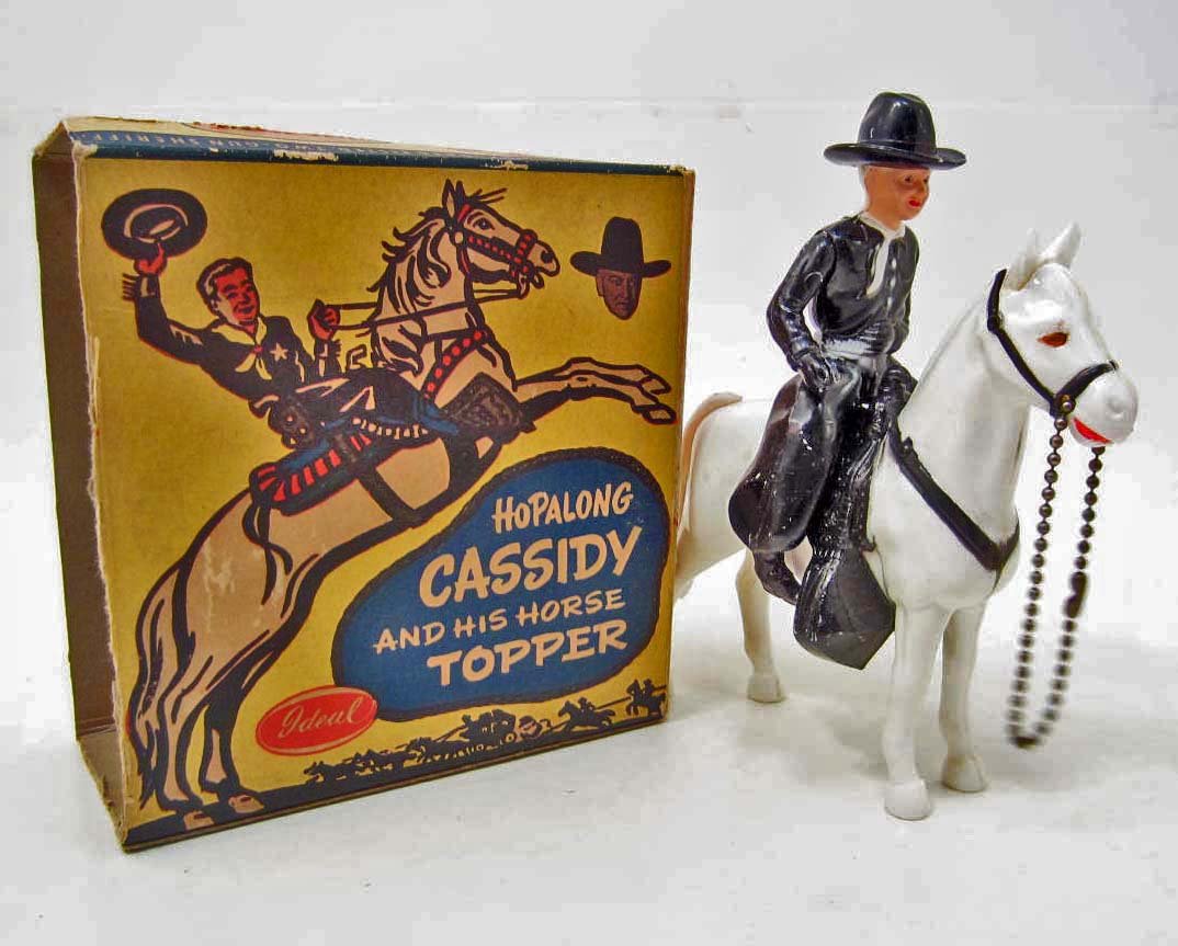 C. 1950'S HOPALONG CASSIDY & TOPPER TOY IN ORIG BOX: By Ideal. Hard to Find in Condition this Good!