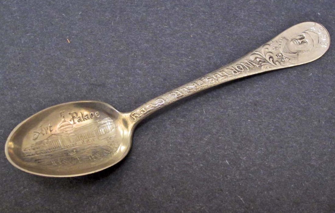 ANTIQUE 1492-1898 WORLD'S FAIR CITY SOUVENIR SPOON: Columbus