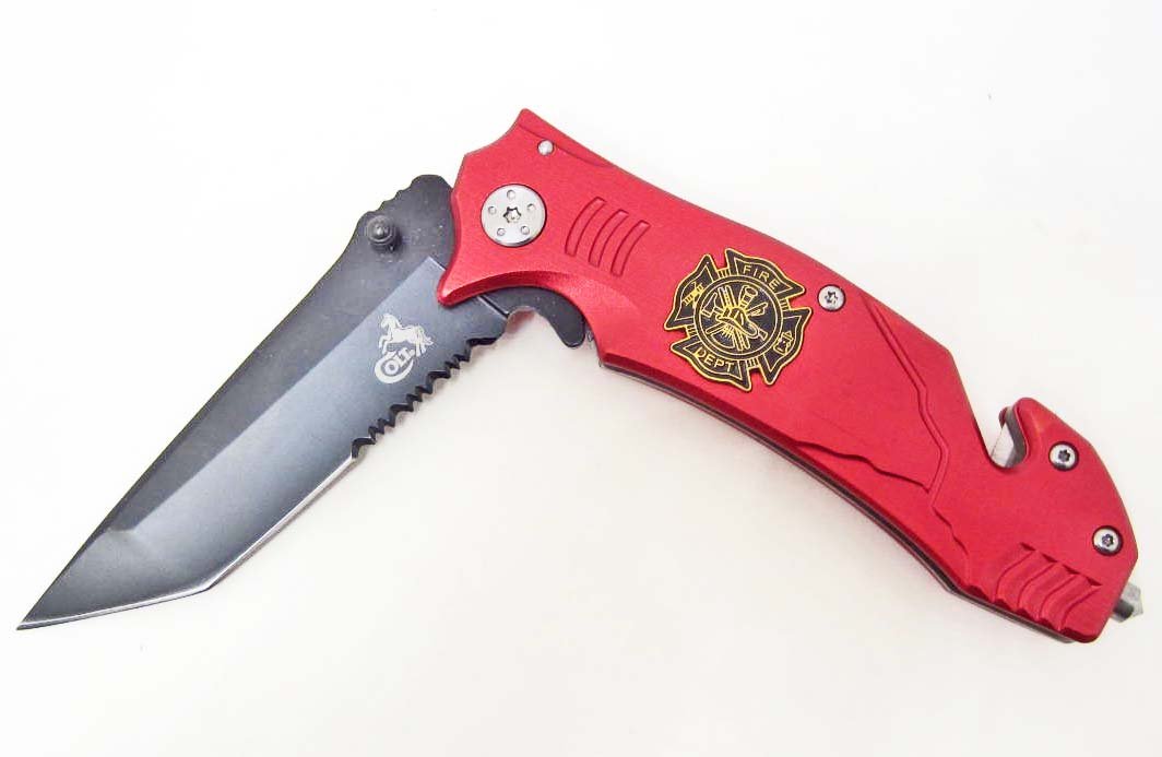 COLT FIRE DEPT POCKET KNIFE: approx : 5 inches