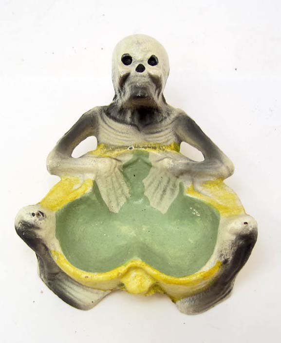 CAST IRON SKULL CHANGE DISH: N/A