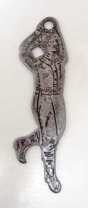 COCA-COLA BASEBALL PLAYER ADVERTISING BOTTLE OPENER: N/A