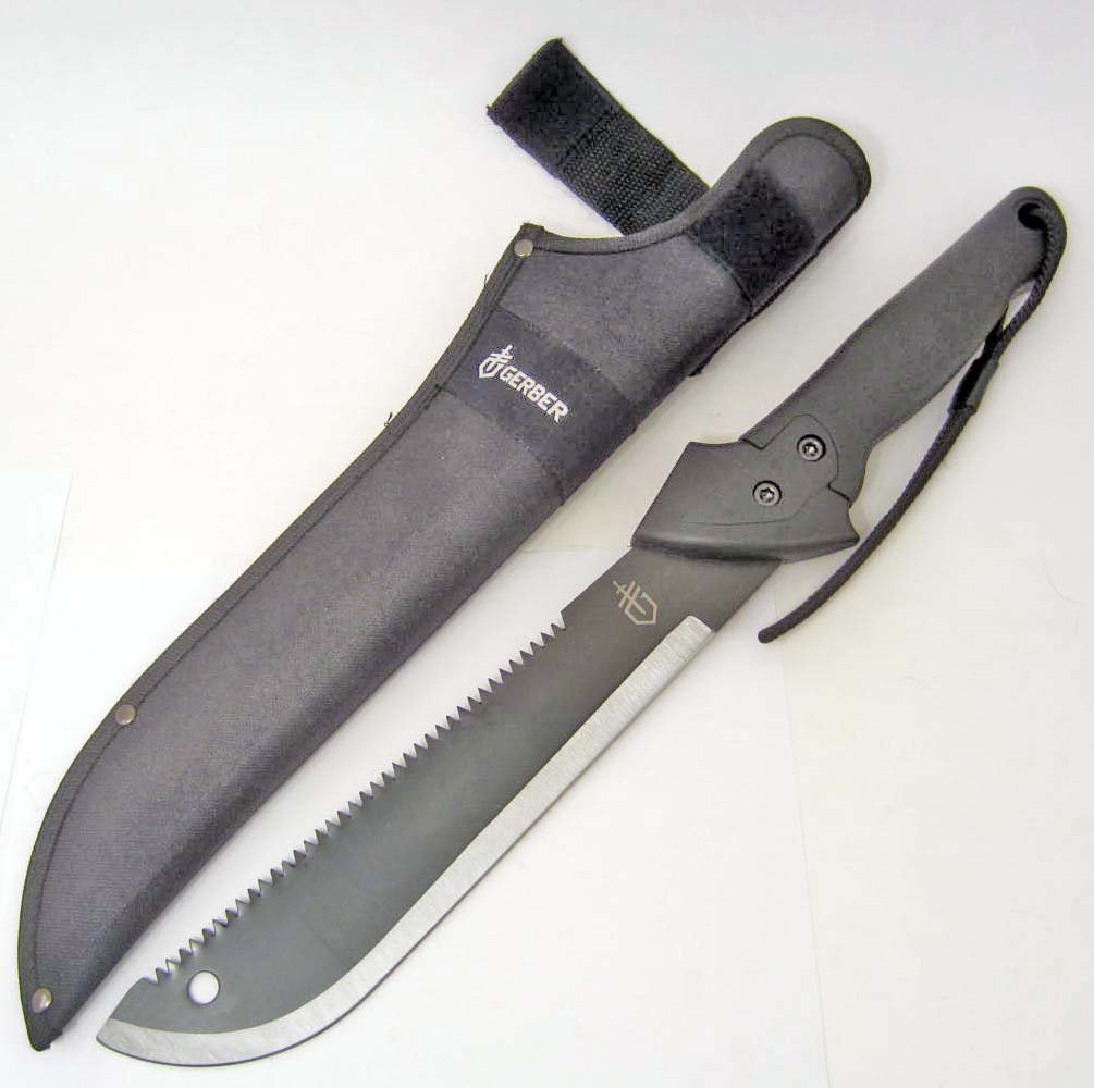 GERBER MACHETE KNIFE W/ SHEATH: N/A