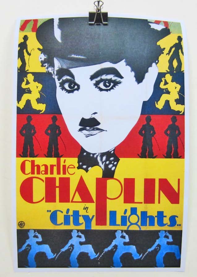 CHARLIE CHAPLIN "CITY LIGHTS" MOVIE POSTER: 11" by 17"