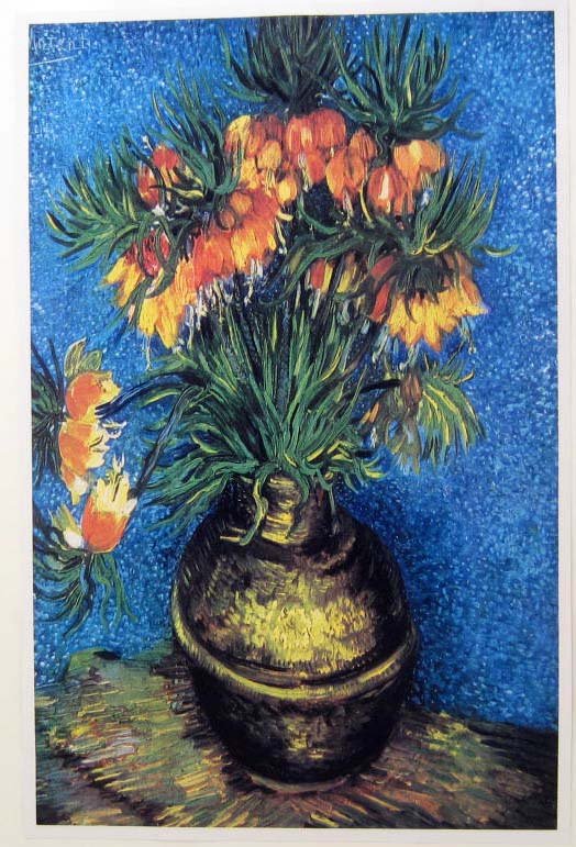 VINCENT VAN GOGH "LILLIES" ART GICLEE PRINT: 11" BY 17"